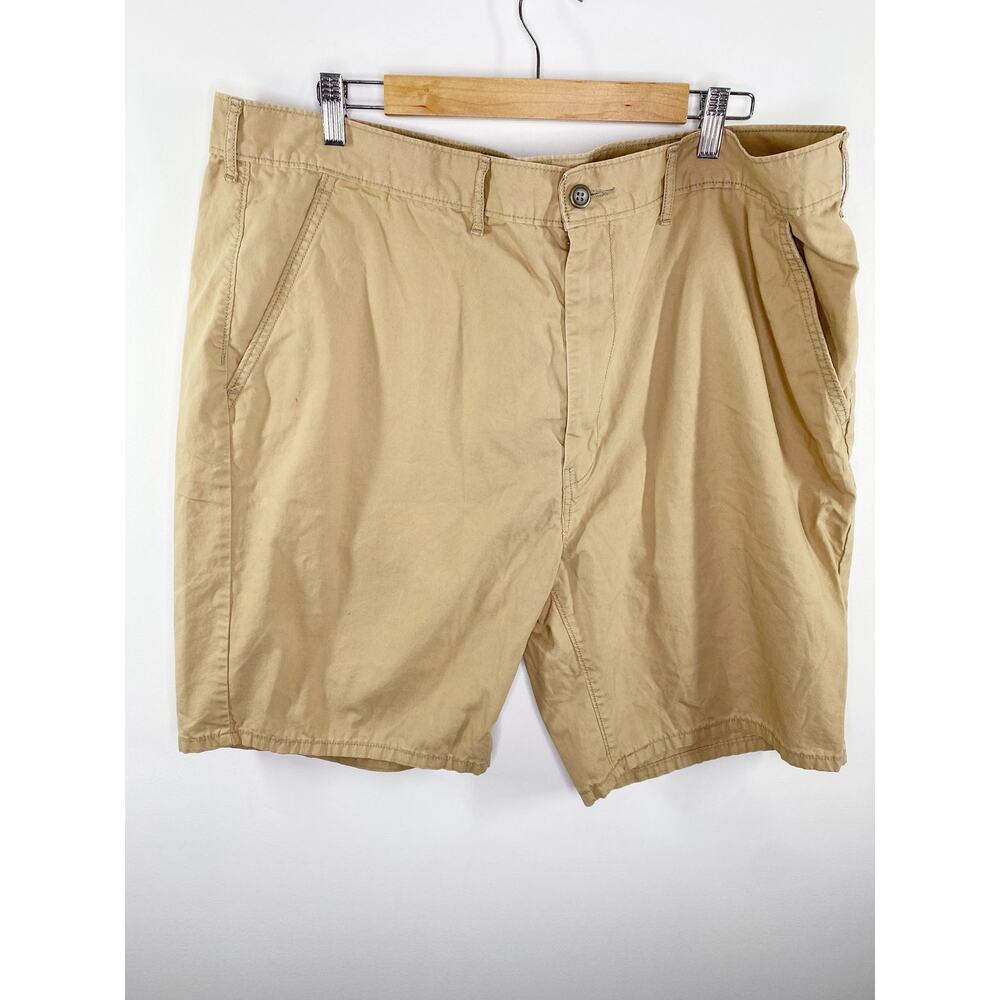 Levi's True Chino Khaki Tan Brown Straight 100% Cotton‎ Shorts Men's Size 42
